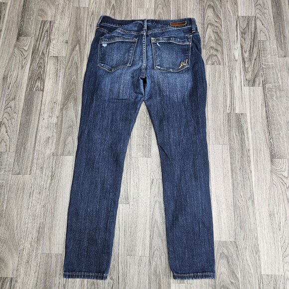 Express Jeans Pants Womens 6S Blue Distressed Legging Mid Rise Skinny Denim - Picture 2 of 13